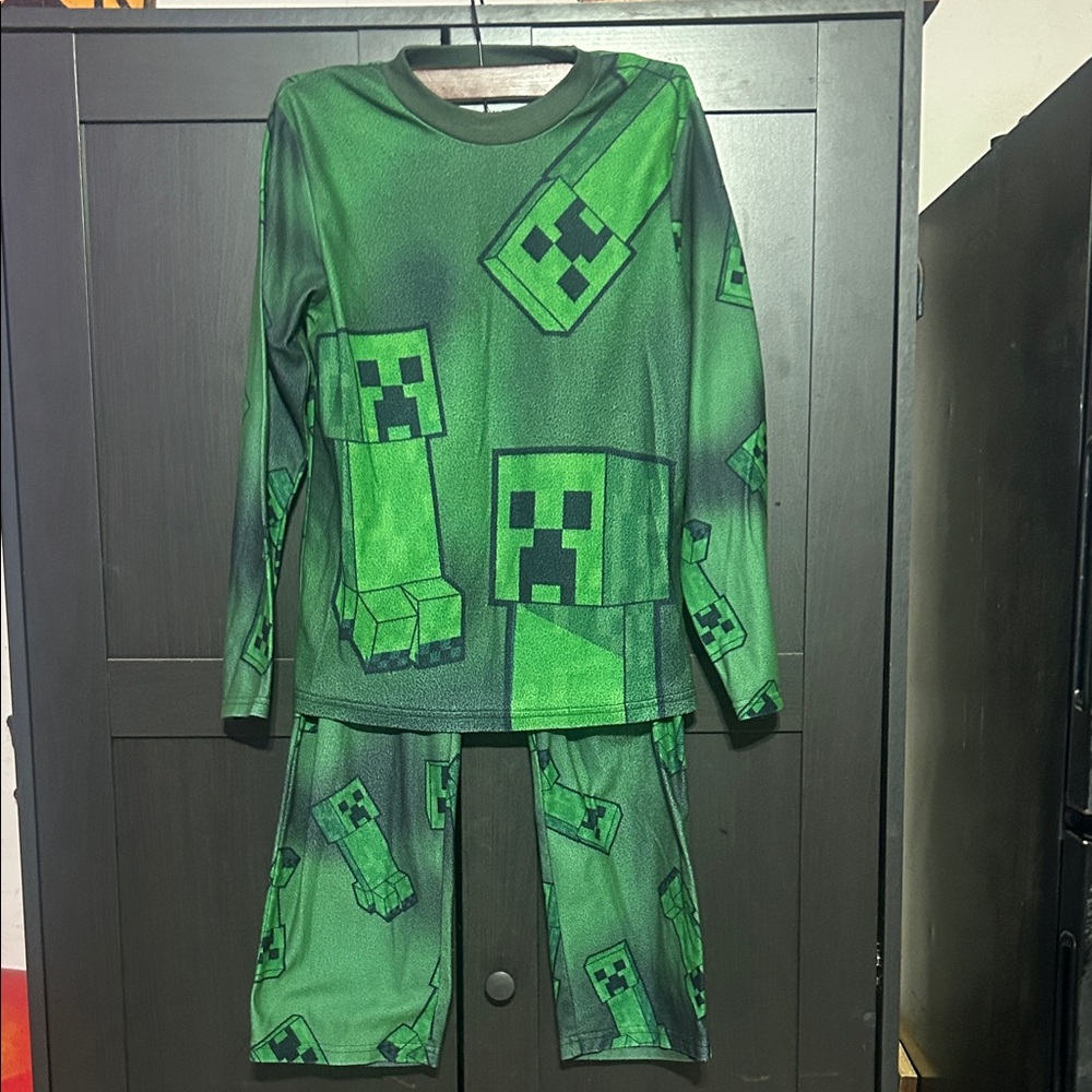 Green MineCraft Kids Pajama Set